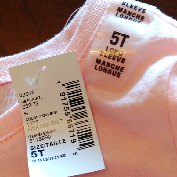 ⭐HOST PICK⭐NWT, Size 5T light pink with gold, long sleeve top - Picture 3 of 4